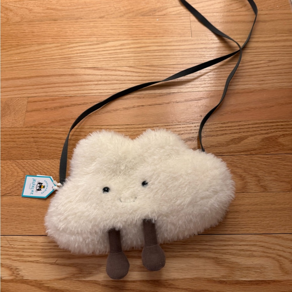 Jellycat Fluffy White Bag